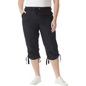 Calvin Klein Performance Rib Waistband Cargo Convertible Capri Pants