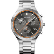 Bering Time Titanium Blue IP 24-Hour Chrono Bracelet Watch 11743-797