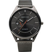 Bering Time Men's Automatic IP Black Titanium Mesh Strap 43mm Watch 16743-377