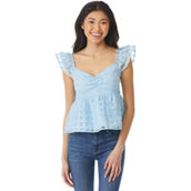 Inspired Hearts Juniors Waffle Textured Tiered Sleeve Top