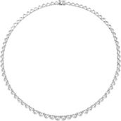Rhodium Over Sterling Silver Diamond Accent Heart 18 in. Necklace