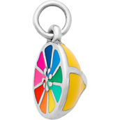 James Avery Sterling Silver and Enamel Colorful Lemon Twist Charm