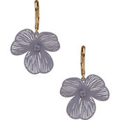 Lonna & Lilly Goldtone Seafoam Open Flower Drop Earrings