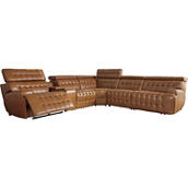Leather+ by Ashley Temmpton 6 pc. Power Reclining Sectional