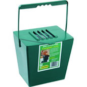 Bosmere English Garden 1.3 gal. Odor Free Plastic Kitchen Compost Caddy with Lid
