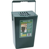 Bosmere English Garden 2.3 gal. Odor Free Plastic Kitchen Compost Caddy with Lid