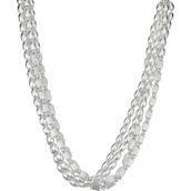 Napier Silvertone Multi Row Necklace