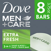 Dove Men+Care 3.75 oz. Extra Fresh Body and Face Bar 8 pk.