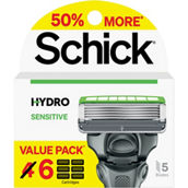 Schick Hydro 5 Sensitive Razor Refill 6 pk.