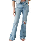American Eagle Next Level Ripped High Rise Flare Jeans