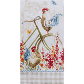 Kay Dee Designs Countryside Rooster Floral Bike Dual Purpose Towel