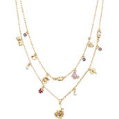 Coach Multi Signature Mixed Charm Layered Necklace 15-17 in.