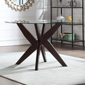 Steve Silver Amalie 48 in. Glass Top Dining Table