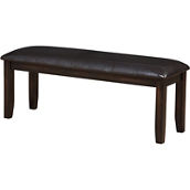 Steve Silver Ally Espresso Bench with Antique Charcoal Finish