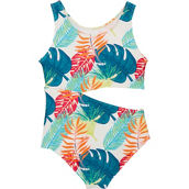 Surf Zone Girls Floral 1 pc. Cut Out Swimsuit