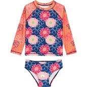 Surf Zone Toddler Girls Floral 2 pc. Swimsuit