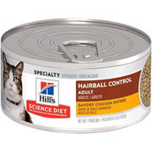 Hill's Science Diet Adult Hairball Control Savory Chicken Canned Cat Food 5.5 oz.