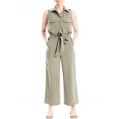 Max Studio Button Top Jumpsuit with Tie