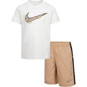 Nike Little Boys NSW Paint Tee and Woven Shorts Set
