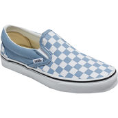 Vans Women's Classic Slip-On Shoes, Checkerboard Dusty Blue