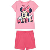 Disney Baby Girls Minnie Mouse Jersey Top and Mesh Shorts 2 pc. Set