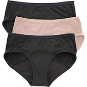 Hanes Comfort Period Moderate Hipster Period Underwear, Assorted, 3 pk.