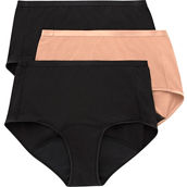 Hanes Comfort Period Super Leak Protection Boxer Brief Panty, 3 pk., Assorted