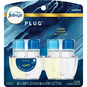 Febreze Ocean Plug Air Freshener and Odor Fighter 0.87 oz. Oil Refill 2 pk.