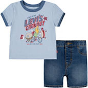Levi's Baby Boys Cookout Tee and Shorts 2 pc. Set