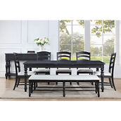 Steve Silver Odessa Black 6 pc. Dining Set with Bench