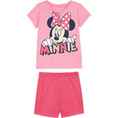 Disney Toddler Girls Minnie Jersey Top and Mesh Shorts 2 pc. Set