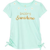 Gumballs Toddler Girls Daddy's Sunshine Side-Cinched Tee
