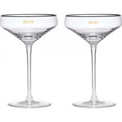 Kate Spade Cheers To Us Dirty and Neat Martini Glasses 2 pc. Set