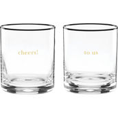 Kate Spade Cheers To Us Double Old Fashioned Glasses 2 pc. Set