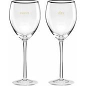 Kate Spade Cheers To Us Sweet and Dry Wine Glass 2 pc. Set