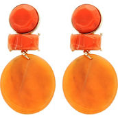 Panacea Orange Resin Statement Earrings