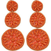 Panacea Orange Beaded Statement Earrings