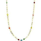 Panacea Gold and Multi Crystal Satellite Station Necklace