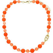 Panacea Orange Beaded Collar Necklace