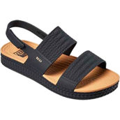 REEF Women's Water Vista Black Tan Sandals