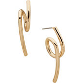 Nine West Goldtone Twisted Linear Post Earrings