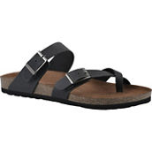 White Mountain Gracie Leather Footbed Sandals