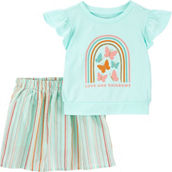 Carter's Baby Girls Butterfly Top and Skort 2 pc. Set