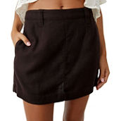 Free People Can't Blame Me Linen Mini Skirt