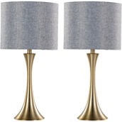 LumiSource Lenuxe 24.25 in. Metal Table Lamps 2 pk.