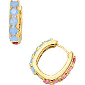 Kendra Scott Chandler Gold, Pink and Blue Mix Huggie Earrings