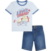 Levi's Little Boys Cookout Tee and Shorts 2 pc. Set