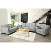 Abbyson Atmore Leather Sofa, Loveseat & Chair 3 pc. Set