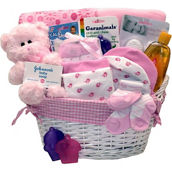 Gift Basket Nation Simply Baby Necessities Pink Basket