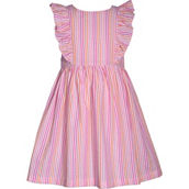 Bonnie Jean Little Girls Seersucker Pinafore Dress